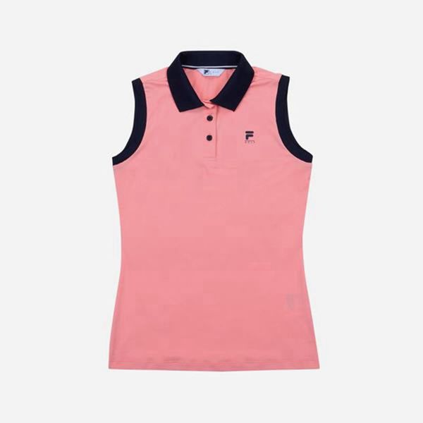 Camisas Polo Fila Mulher Rosa - Fila Golf Sleeveless Portugal Lojas,OVIM-62315